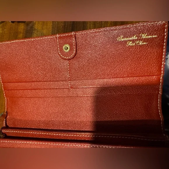 Samantha Thavasa Red &White Leather Wallet Rare Japanese Edition - Picture 11 of 16